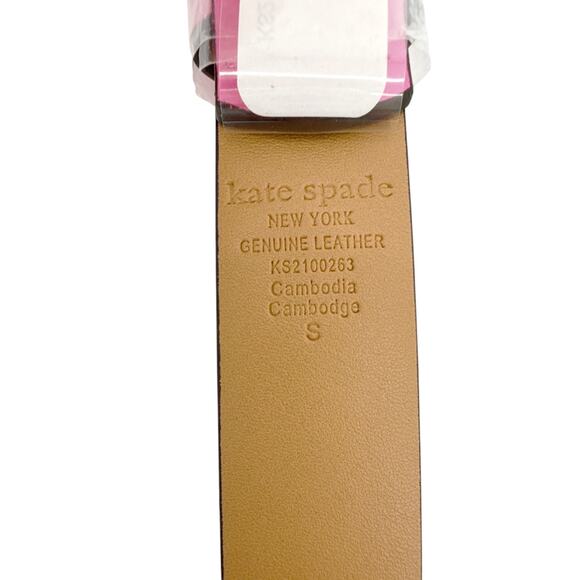KATE SPADE New York Spade Belt in Rhododendron Grove / Pale Gold S main image 5